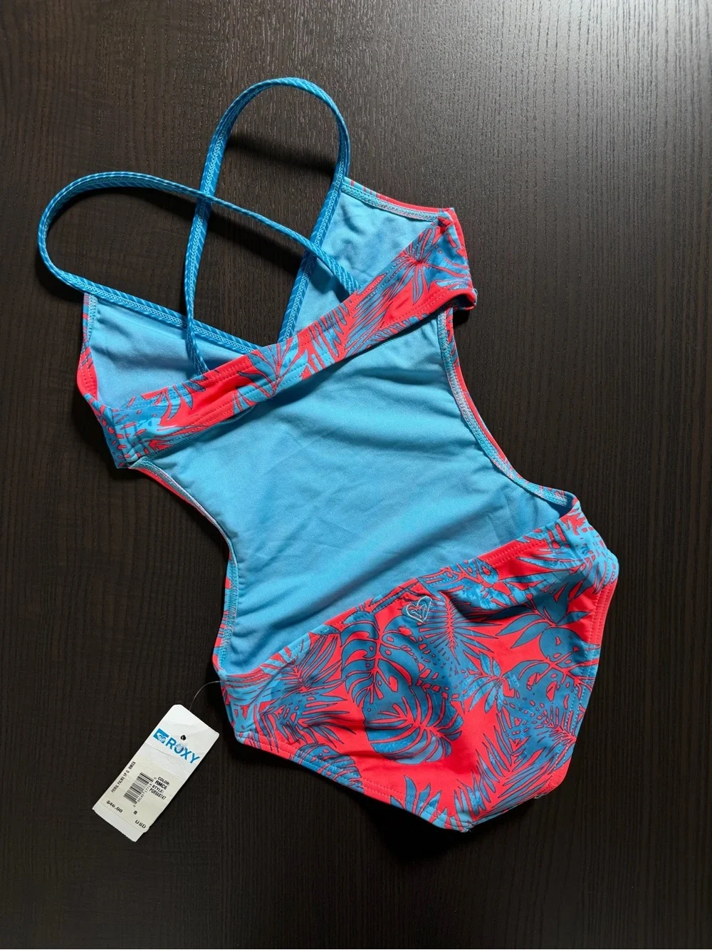 Roxy Coral & Turquoise Tropical One-Piece Swimsuit